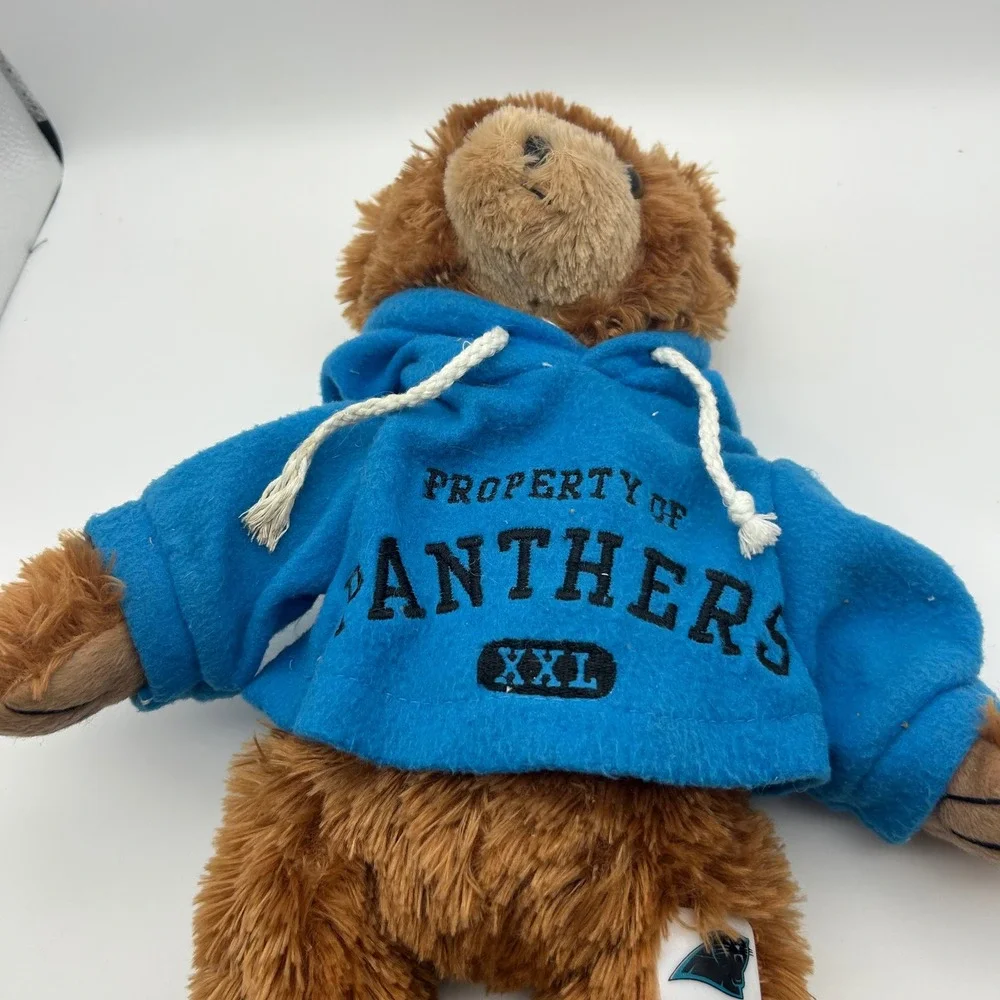 Carolina‎ Panthers Teddy Bear Plush Blue Hoodie XXL Logo Stuffed Animal Kids Toy